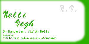 nelli vegh business card